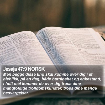 Jesaja 47:9 NORSK Bible Verse Image