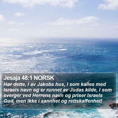 Jesaja 48:1 NORSK Bible Verse Image