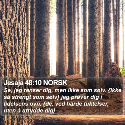 Jesaja 48:10 NORSK Bible Verse Image