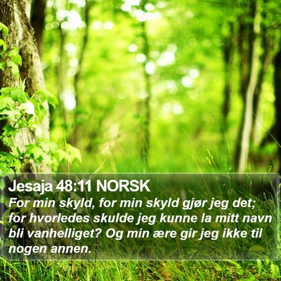 Jesaja 48:11 NORSK Bible Verse Image