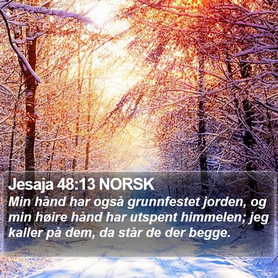 Jesaja 48:13 NORSK Bible Verse Image