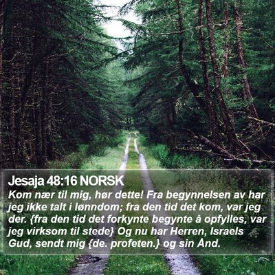 Jesaja 48:16 NORSK Bible Verse Image