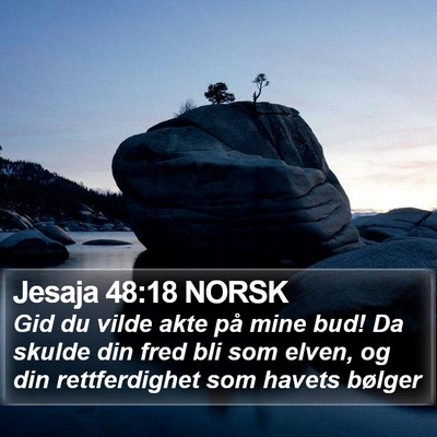 Jesaja 48:18 NORSK Bible Verse Image
