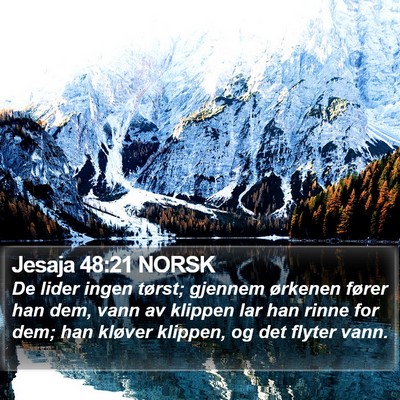 Jesaja 48:21 NORSK Bible Verse Image