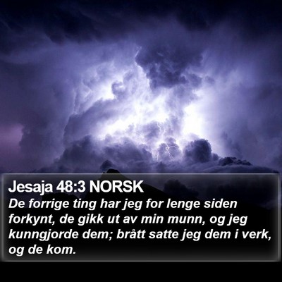 Jesaja 48:3 NORSK Bible Verse Image