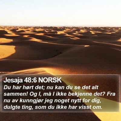 Jesaja 48:6 NORSK Bible Verse Image