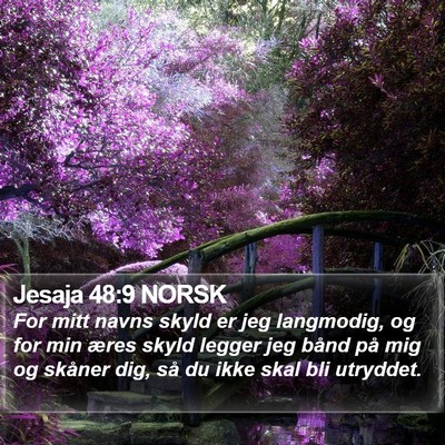 Jesaja 48:9 NORSK Bible Verse Image
