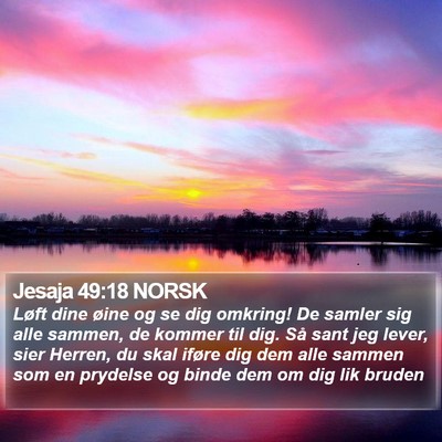 Jesaja 49:18 NORSK Bible Verse Image