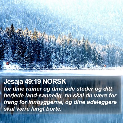 Jesaja 49:19 NORSK Bible Verse Image