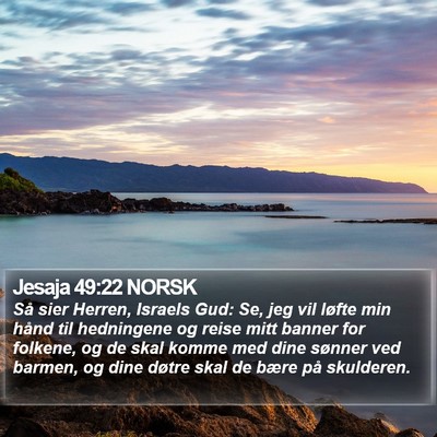 Jesaja 49:22 NORSK Bible Verse Image