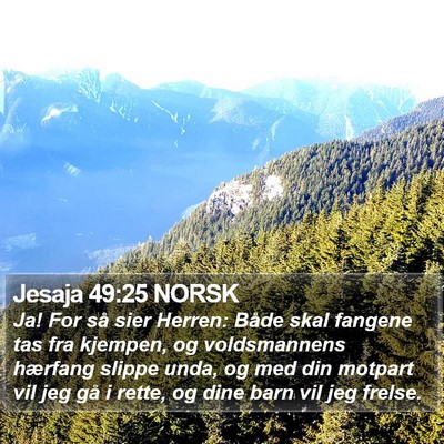 Jesaja 49:25 NORSK Bible Verse Image