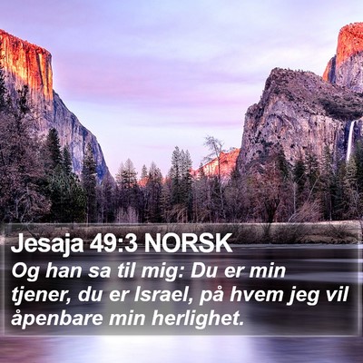 Jesaja 49:3 NORSK Bible Verse Image