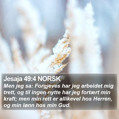 Jesaja 49:4 NORSK Bible Verse Image