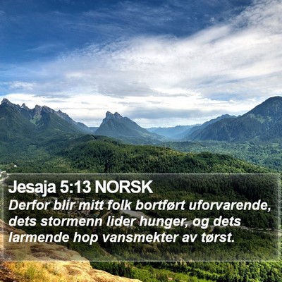 Jesaja 5:13 NORSK Bible Verse Image