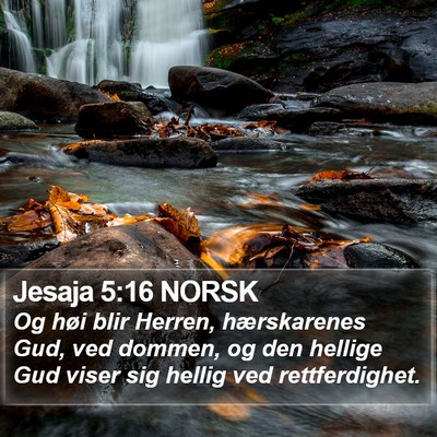 Jesaja 5:16 NORSK Bible Verse Image