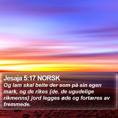Jesaja 5:17 NORSK Bible Verse Image