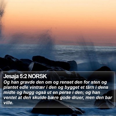 Jesaja 5:2 NORSK Bible Verse Image