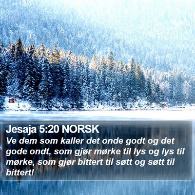 Jesaja 5:20 NORSK Bible Verse Image