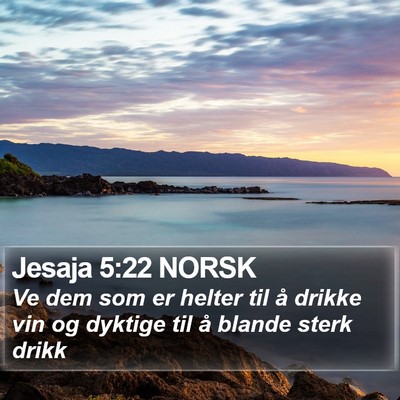 Jesaja 5:22 NORSK Bible Verse Image