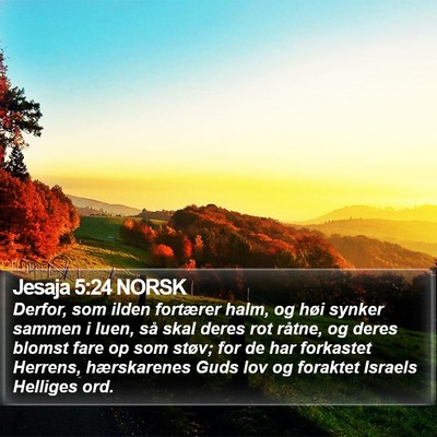Jesaja 5:24 NORSK Bible Verse Image