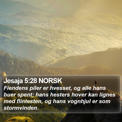 Jesaja 5:28 NORSK Bible Verse Image