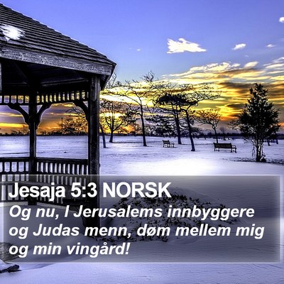 Jesaja 5:3 NORSK Bible Verse Image