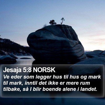 Jesaja 5:8 NORSK Bible Verse Image