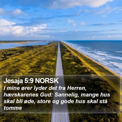 Jesaja 5:9 NORSK Bible Verse Image
