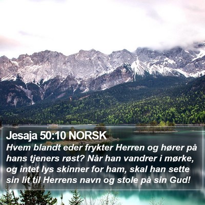 Jesaja 50:10 NORSK Bible Verse Image