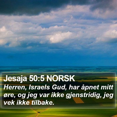 Jesaja 50:5 NORSK Bible Verse Image