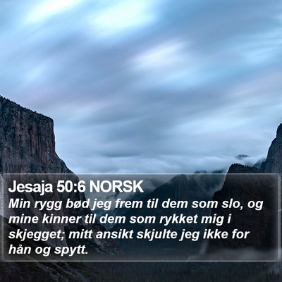 Jesaja 50:6 NORSK Bible Verse Image