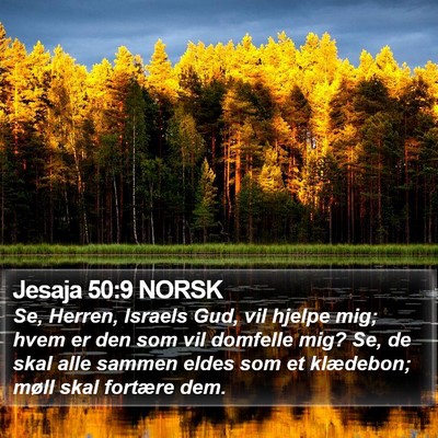 Jesaja 50:9 NORSK Bible Verse Image