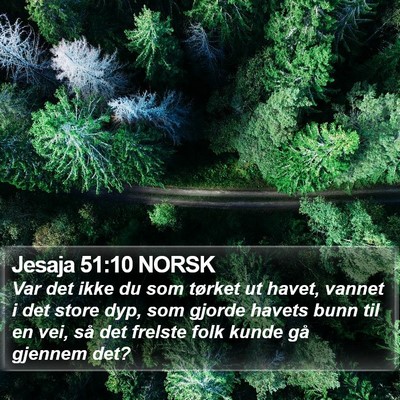 Jesaja 51:10 NORSK Bible Verse Image