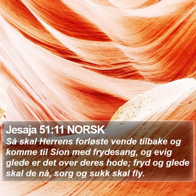 Jesaja 51:11 NORSK Bible Verse Image
