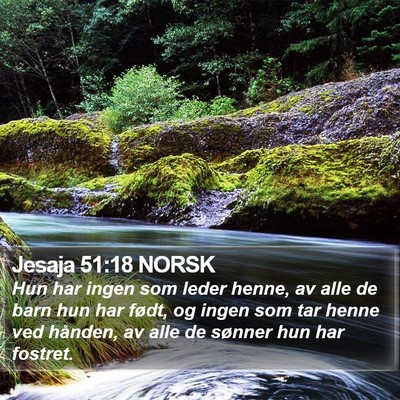 Jesaja 51:18 NORSK Bible Verse Image