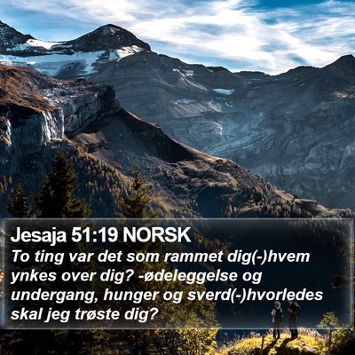 Jesaja 51:19 NORSK Bible Verse Image