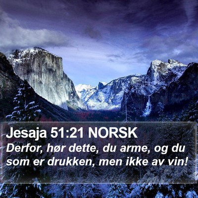 Jesaja 51:21 NORSK Bible Verse Image