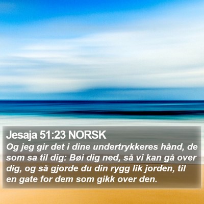 Jesaja 51:23 NORSK Bible Verse Image