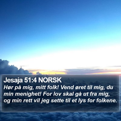 Jesaja 51:4 NORSK Bible Verse Image