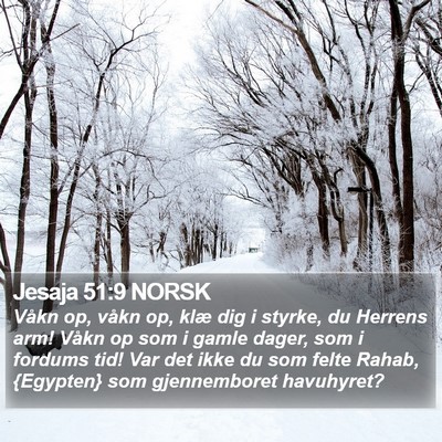 Jesaja 51:9 NORSK Bible Verse Image