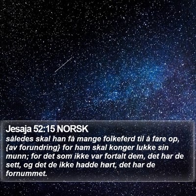 Jesaja 52:15 NORSK Bible Verse Image
