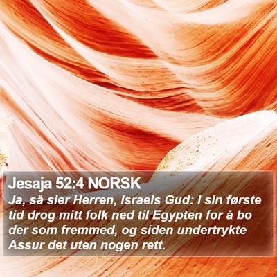 Jesaja 52:4 NORSK Bible Verse Image