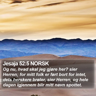 Jesaja 52:5 NORSK Bible Verse Image