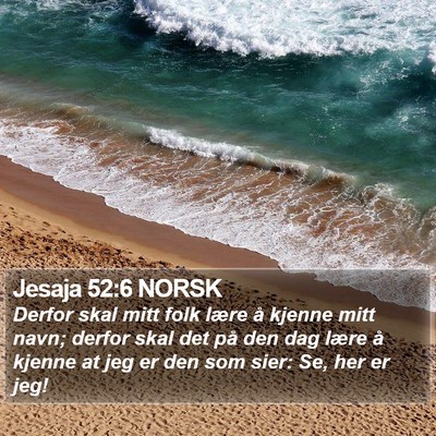 Jesaja 52:6 NORSK Bible Verse Image