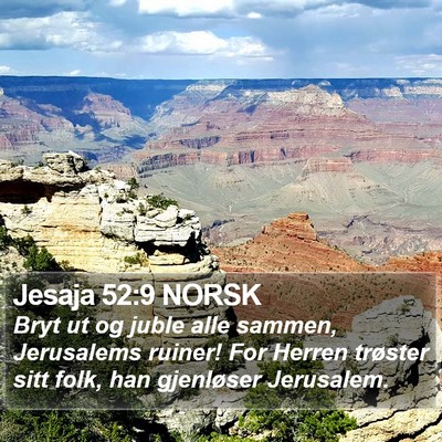 Jesaja 52:9 NORSK Bible Verse Image