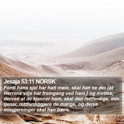 Jesaja 53:11 NORSK Bible Verse Image