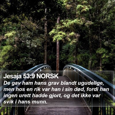 Jesaja 53:9 NORSK Bible Verse Image