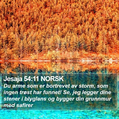 Jesaja 54:11 NORSK Bible Verse Image