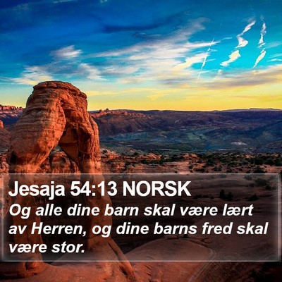 Jesaja 54:13 NORSK Bible Verse Image