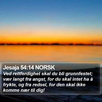Jesaja 54:14 NORSK Bible Verse Image